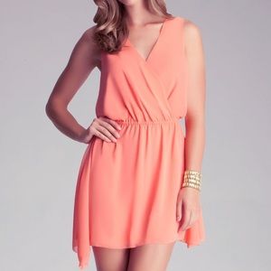 Bebe Surplice Chiffon Dress